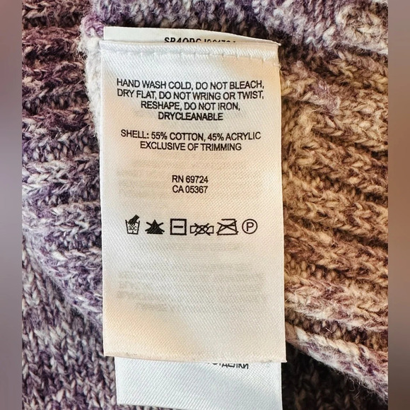 Columbia Turtleneck Sweater Purple Gradient - Size XS - Picture 9 of 9